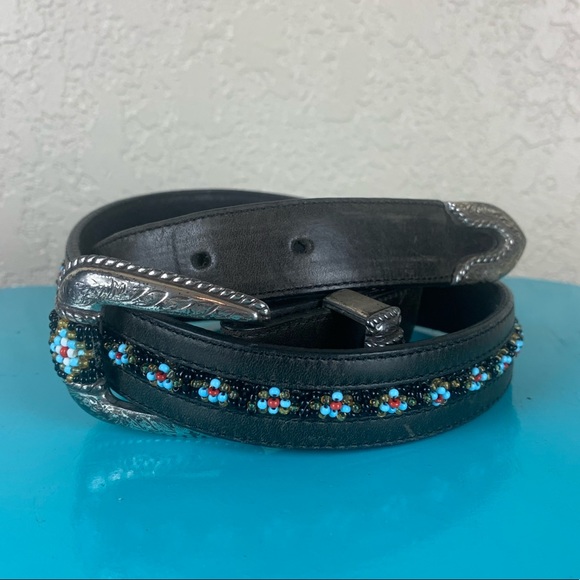 Tony Lama Accessories - Tony Lama vintage boho beaded wester belt